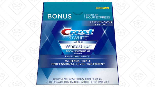 Crest 3D White Whitestrips, 20 Treatments + Two 1 Hour Express Whitening Strips | $39 | Amazon | Clip the $5 copuon